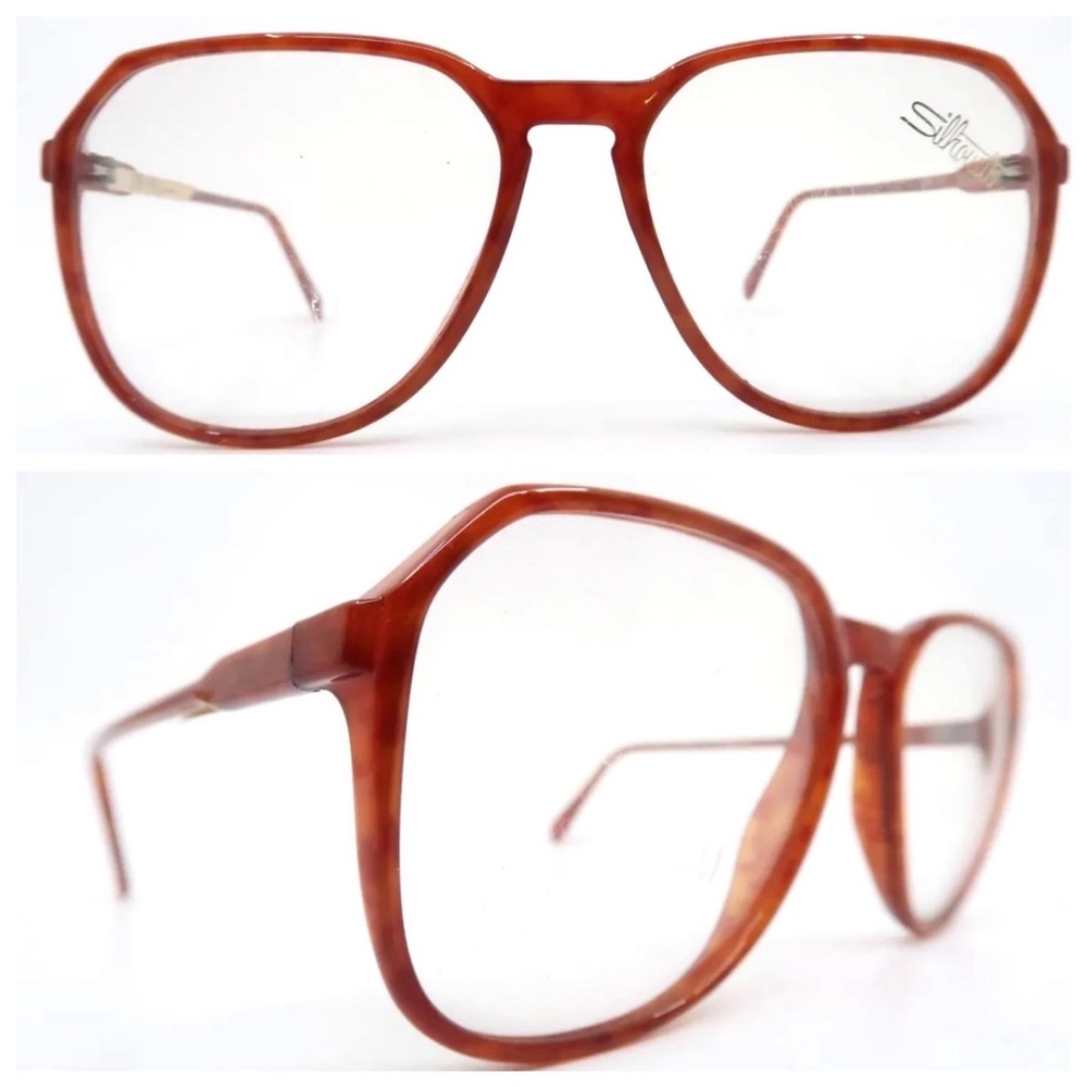 1970s Silhouette Eyeglasses Frames, Unisex, Made in Austria, Deadstock